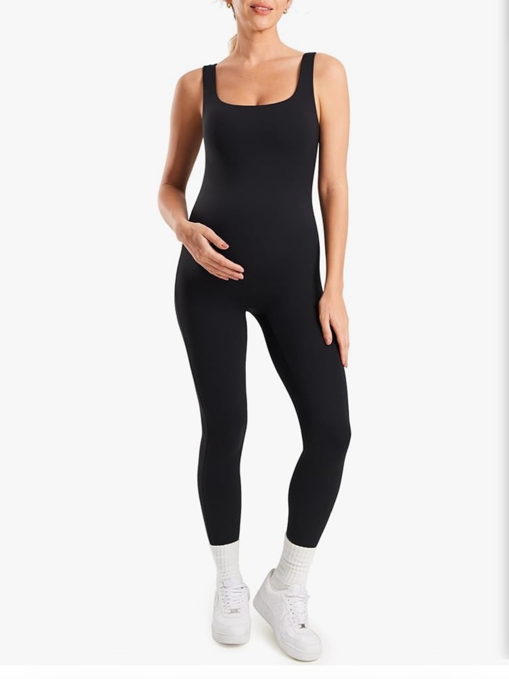 NWT Black Scoop Neck Unitard Jumpsuit and Brown Purple Shorts Version
